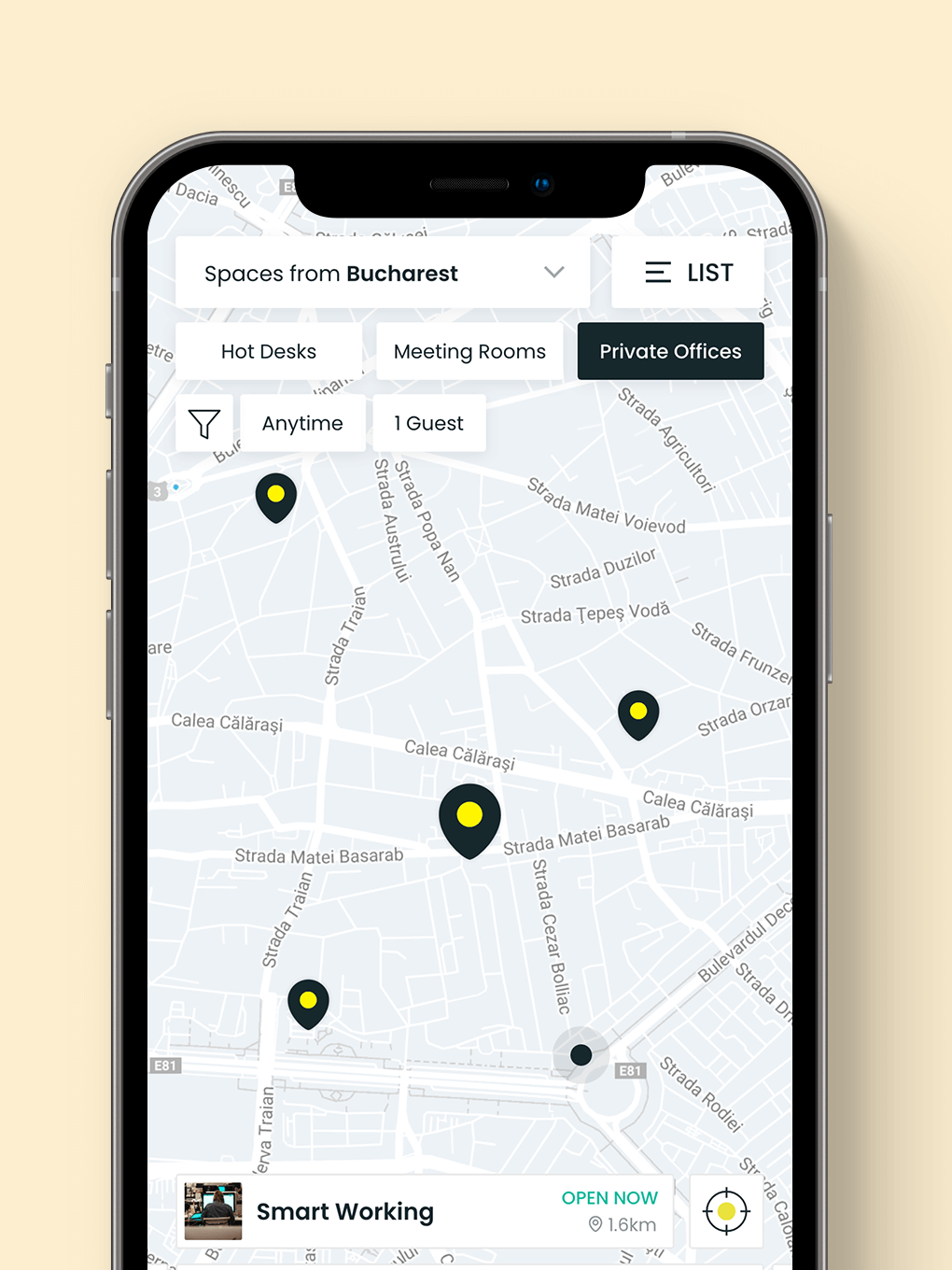 Pluria Mobile App - Map